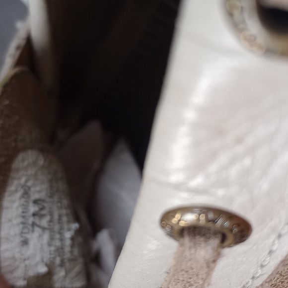 Twisted X Loafers Flats Women's Size 7 Medium Tan Cream Leather Slip On Moc Boat - Picture 3 of 5